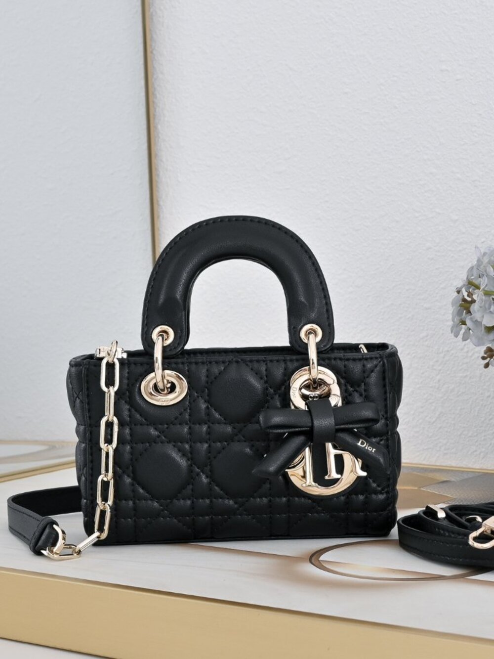 Christian Dior Mini Lady D-Joy Bag Cannage Quilt Lambskin